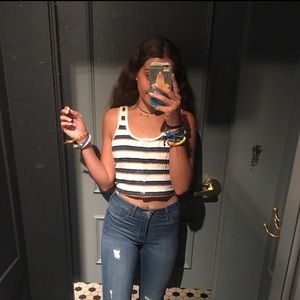 Cute striped tank top Hollister